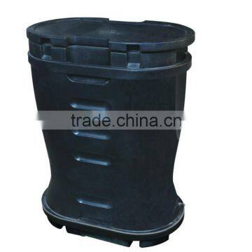 Durable Plastic Garbage Can PE Trash Bin Help Self-discipline photo-5