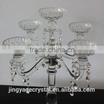 Jingyage Wedding Crystal Table Flower Candelabra Centerpiece photo-2