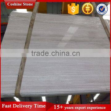 Chinese Light White Grey Wood Grain Marble