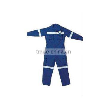 Coverall with reflective stripe