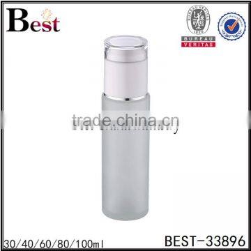 China Cosmetic Hot Products 30 100ml Frosted Glass Bottle for Water Cosmetic Toner With Plastic Cap and Insert photo-6