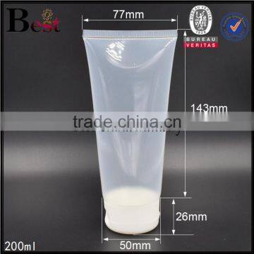 200ml Flip Top Cap Large Clear Plastic Tubes for Body Lotion photo-5