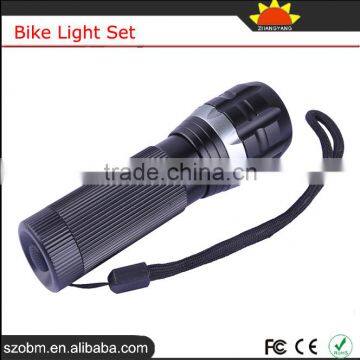 Bike Headlight LED Q5 150LM Super Bright Mini Flashlight Bailong 7 Mode Red Tail Lamp Bike Light Set photo-3