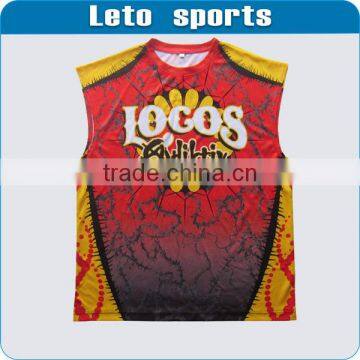 Custom sublimation sleeveless football jersey