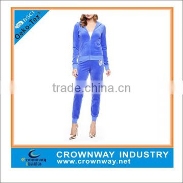 custom ladies velour tracksuit