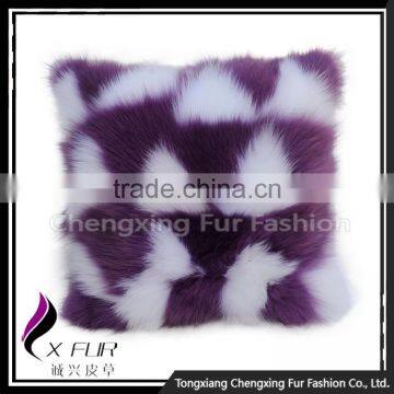 CX-D-33H New Arrival Seat Cover Fox Fur Cushion Cover Decorative Pillows Home Decor photo-3