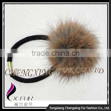 CX-E-08 Muskrat Fur Ball Elastic Hair Accessories Hairband photo-3