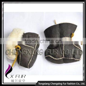 CX-SHOES-02 Genuine Sheared Sheep Leather Infant Shoes