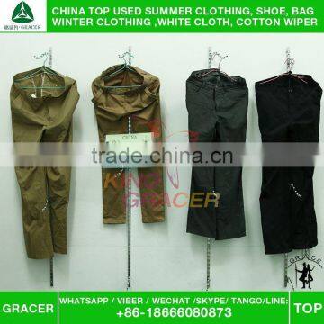 Supplier hot sale In Malaysia Recycling Men Cotton Pants credential used clothing