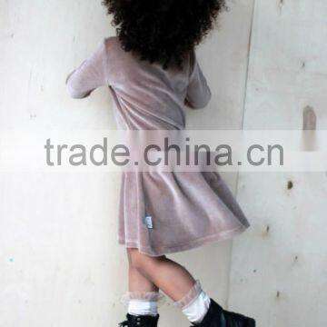 New Arrive Cute 3 Year Old Velvet Fabric Childern Wear Girl Dress photo-3