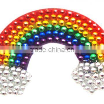 Lastest New Design Crystal Strass Sticker Rainbow Hamsa Hand Rhinestone Sticker Evil Eye Sticker DIY photo-5