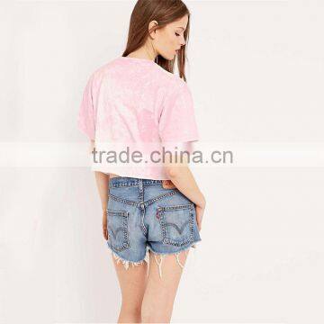 Mini t Shirts in Pink Girls High Neck New Model t Shirts Ladies Girl photo-2