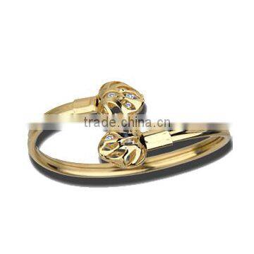 Three Tone Flexible Bangles, Gold Plated Bangle, Machine Cut Bangle, Fashionable Bangle, Jewelry Manufacturers photo-4