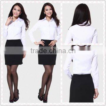 2015 Womens Latest Design Stripe Uniform Shirts photo-3