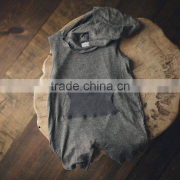 Baby Bodysuit Cake Smash Boy Outfit Soft Plain Baby Rompers photo-3