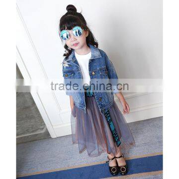 S17635A Fashion Children Outwear Coat Kids Denim Jacket photo-2