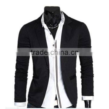 Latest Hot Sale England Style Fashion One Button Design Slim Men Jersey Casual Blazer photo-3