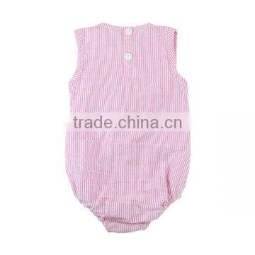 Baby Clothes/OEM Service Seersucker Fabric Baby Romper Girls' Onesie photo-2