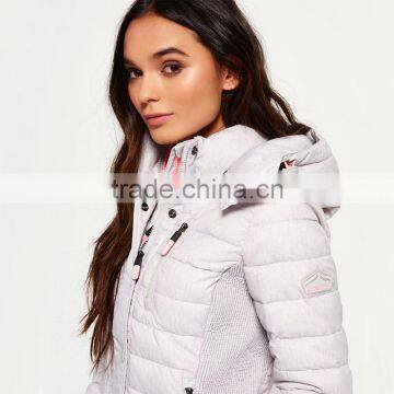 Women's Slim Double Zip Stay Warm Soft Quilted Hooded Winter Jackets photo-2