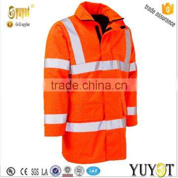 orange red hi visibility 3M reflective workwear jacket