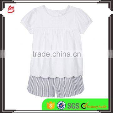 2017 Summer Season Custom Made Design for Kids Clothing T shirt and Shorts Set