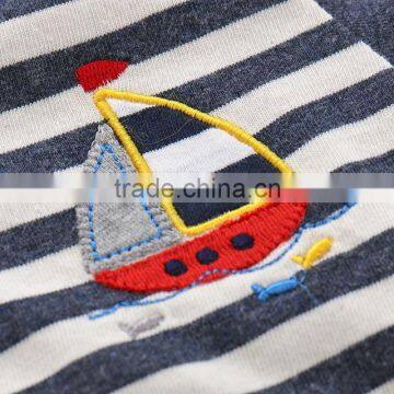 Wholesale Summer Striped Boys Baby Rompers Cotton Clothing photo-4