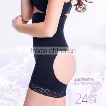Hot Black High Waist Tight Trimmer Butt Lift Effect Shaper Open Sexy Panty photo-3