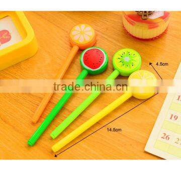 Hot Sale Cute Cartoon Fruit Shape Black Gel Pen for Kids Promotion Gifts photo-3