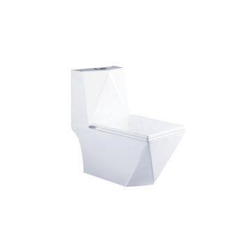 Hydrocone type square one piece  toilet bowl