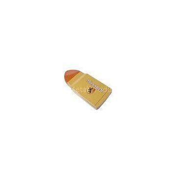 Yellow Geometry Pencil Tin Box Tinplate Containers For Stationery