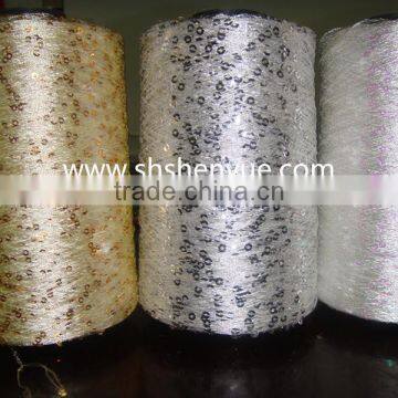 Silver Sequin Fabric Yarn