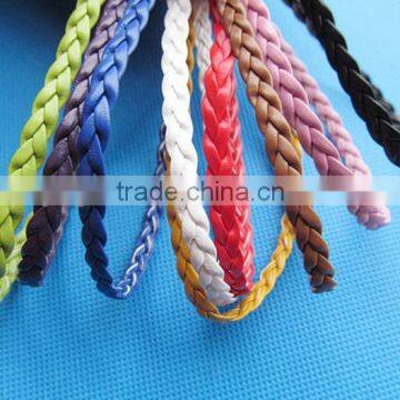 Flat Faux Braid Leather Cords String RopeJewelry Beading String For Bracelet & Necklace DIY Jewellry Accessory