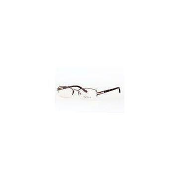 Half Frame Metal Ladies Optical Frames , Spectacles Frames For Round Face Women