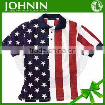 Hot sale 2015 fashions style china made couple design high Quality bulk blank custom american flag gift ideas shirt