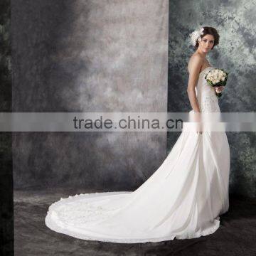 2017 Hot Sale Bridal Wedding Dress Bridal Gown Wholesale Price High Chiffon Wedding Dress AS293 photo-5