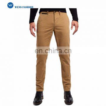 2017 Custom Fashion Sytle Trousers Men Sand Color Tapered Chinos Pants