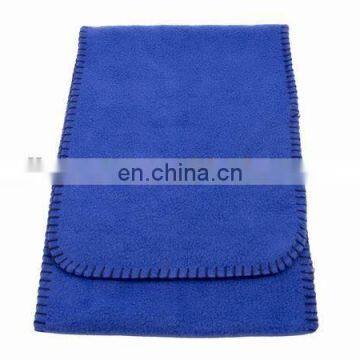 hemed polyester anti-pilling polar fleece scarf