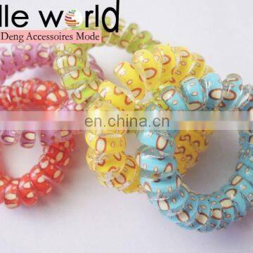 wholesale print stretchy rubber hair elastic band