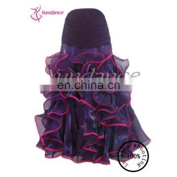 S-372 Purple Organza Praise Ballroom Dance Skirts