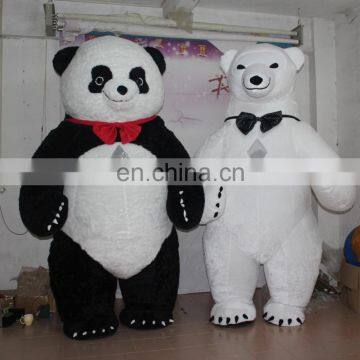 Inflatable airblown white polar bear static for christmas decoration