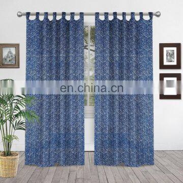 Cotton Hand Block Printed Multicolor Window Door Curtains Home Decor Balcony