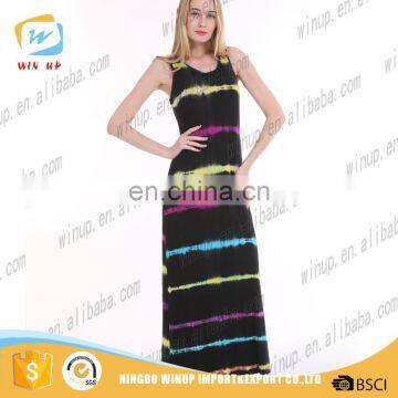 Top Quality Latest Design New Model Women Casual Dress with tie dye printing