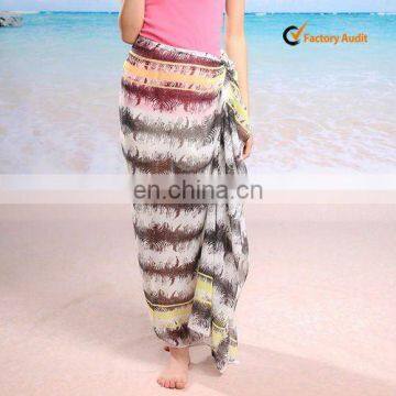 Beach sarong rayon ladies' scarf beachwear polyester scarf