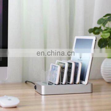 6 port usb charger charging dock travel charger for mobile phone