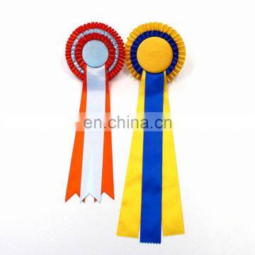 2015 wholesale blank multilayered horse racing ribbon rosette flowers