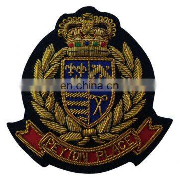 Hot sale high quality custom OEM bullion embroidery patch