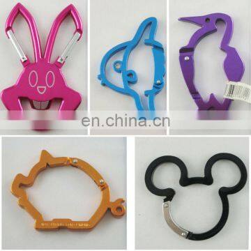 Aluminum carabiner hook for toy accessory