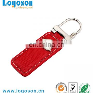 New design handmade keychain red leather key rings