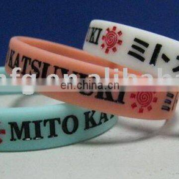 Promotional gift debossed clear custom silicone bracelets