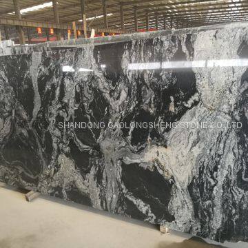 Royal Ballet,black Landscape Granite,Negro Santiago Granite,black Waves Granite,black Granite Wall Pavings photo-3